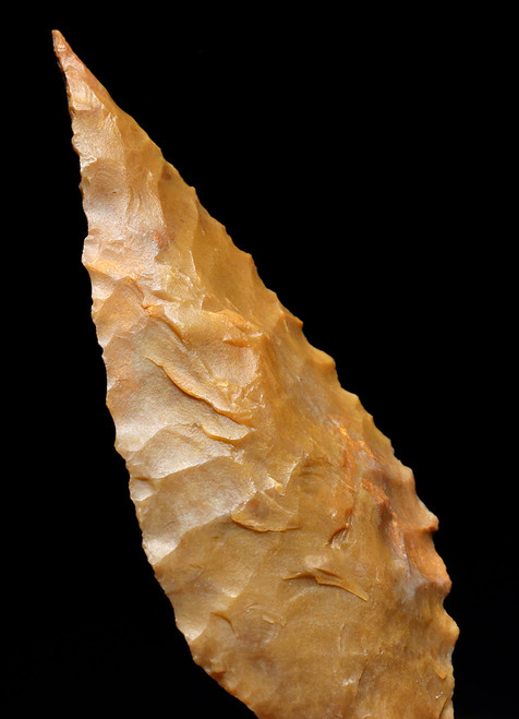 FINEST INTACT NEEDLE-TIPPED CAPSIAN AFRICAN NEOLITHIC SERRATED ARROWHEAD  *CAP490