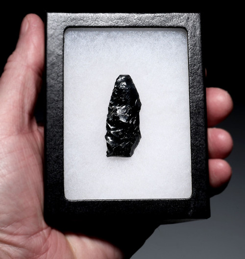 NAZCA HEADHUNTER PRE-COLUMBIAN OBSIDIAN ATLATL DART SPEARHEAD FROM THE MAKERS OF THE MYSTERIOUS NAZCA LINES  *PC692