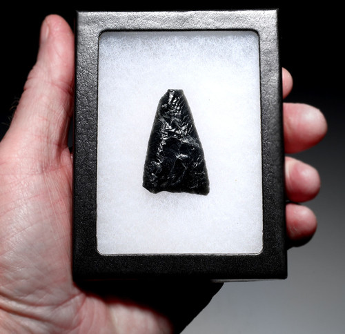 NAZCA HEADHUNTER PRE-COLUMBIAN OBSIDIAN ATLATL ARROWHEAD DART FROM THE MAKERS OF THE MYSTERIOUS NAZCA LINES  *PC688