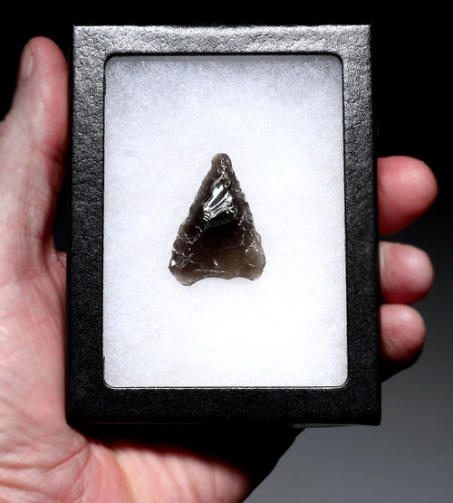 NAZCA HEADHUNTER PRE-COLUMBIAN OBSIDIAN ATLATL ARROWHEAD DART FROM THE MAKERS OF THE MYSTERIOUS NAZCA LINES  *PC699