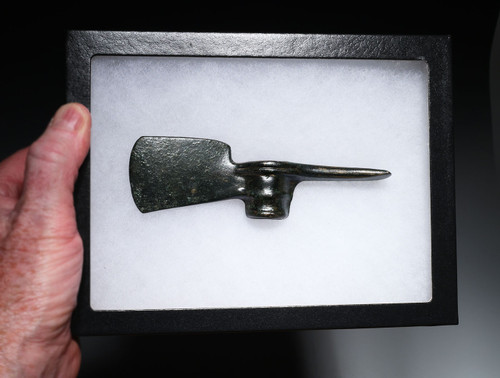 FINEST LURISTAN BRONZE PRESTIGE FIGHTING ADZE AXE FROM A NOBLE RANK WARRIOR OF THE ANCIENT NEAR EAST  *LUR474
