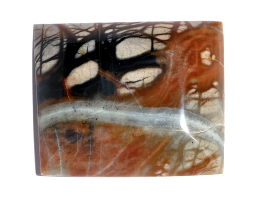 LARGE PICASSO MARBLE (JASPER) CABOCHON GEMSTONE  *G1