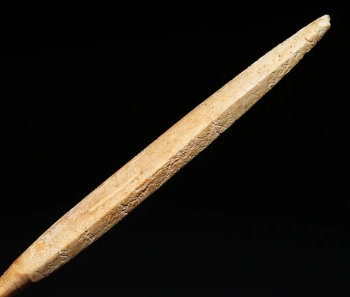 LARGEST RARE ANCIENT SARMATIAN BONE ARROWHEAD FROM AN EASTERN SCYTHIAN NOMAD HORSEBACK WARRIOR  *LUR487