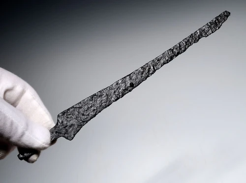 ANCIENT EARLY PERSIAN ACHAEMENID IRON KNIFE BLADE - KARD KNIFE PRECURSOR  *R359