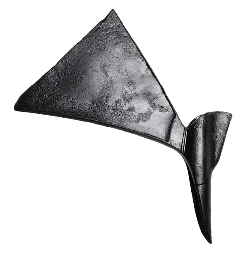 LARGE RARE KHOND STEEL FIGHTING WAR AXE FROM THE CHOTA NAGPUR PLATEAU OF INDIA WITH EVIDENCE OF BATTLE USE *R364
