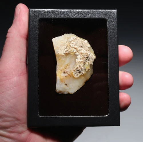 BEAUTIFUL NEANDERTHAL MOUSTERIAN CHALCEDONY SIDE SCRAPER FLAKE PRESTIGE TOOL FROM LE GRAND PRESSIGNY FRANCE  *M564