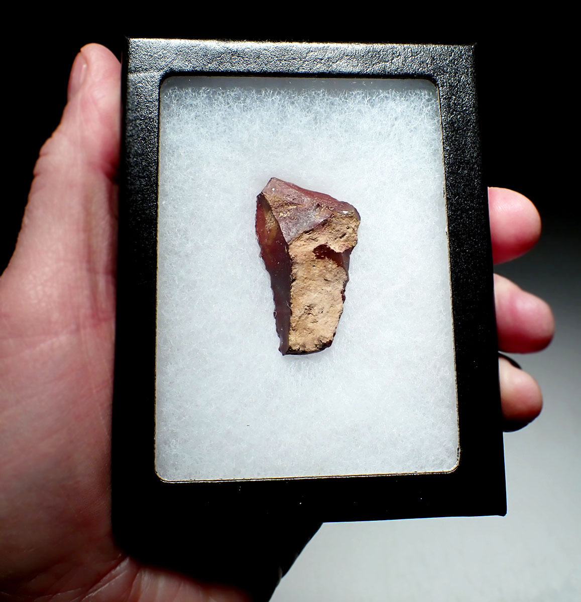 ★Refinish and Multilayer RelicStrato★ SUPERB RARE WINE RED JASPER NEANDERTHAL MOUSTERIAN BACKED KNIFE