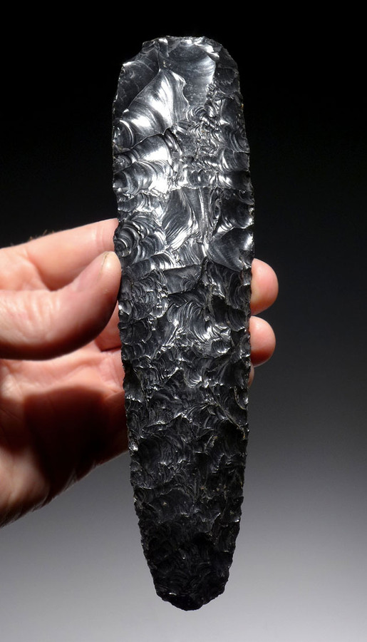 PRE-COLUMBIAN OBSIDIAN MAYAN AXE WEAPONS