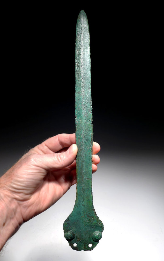 RARE EUROPEAN BRONZE AGE ANCIENT SHORT SWORD FROM GERMANY WITH HANDLE ...