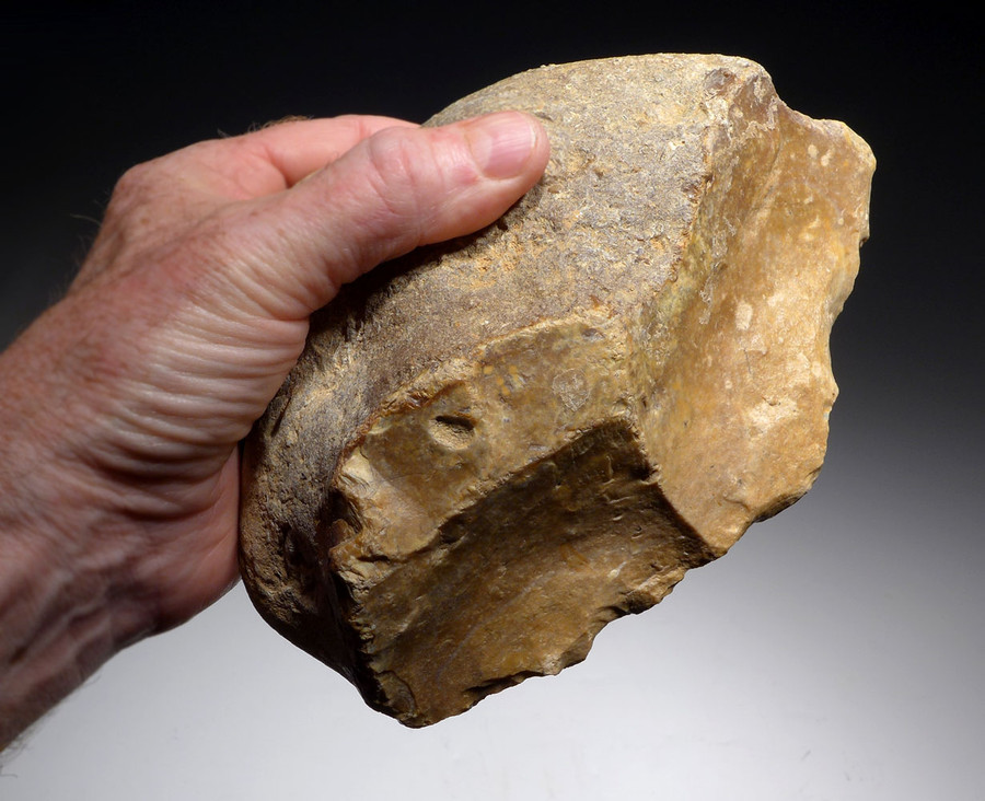 Small chopping tool made on a pebble- of silicified tuff – Objects – eMuseum