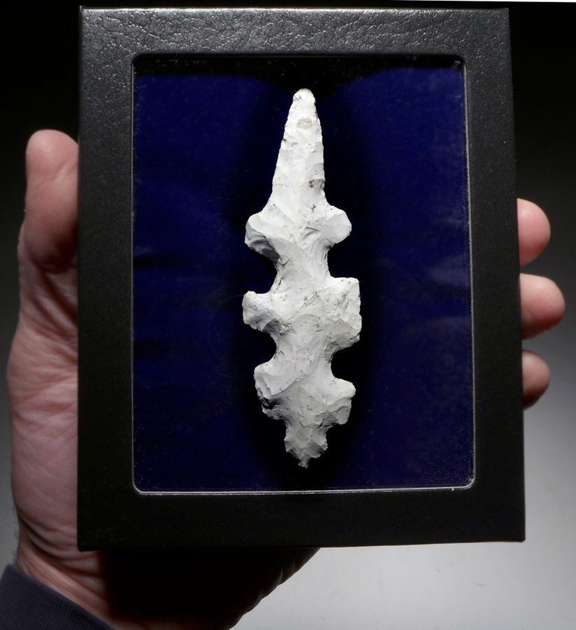 FINEST MAYAN ECCENTRIC FLAKED STONE PRECOLUMBIAN EFFIGY *PC447 TIME