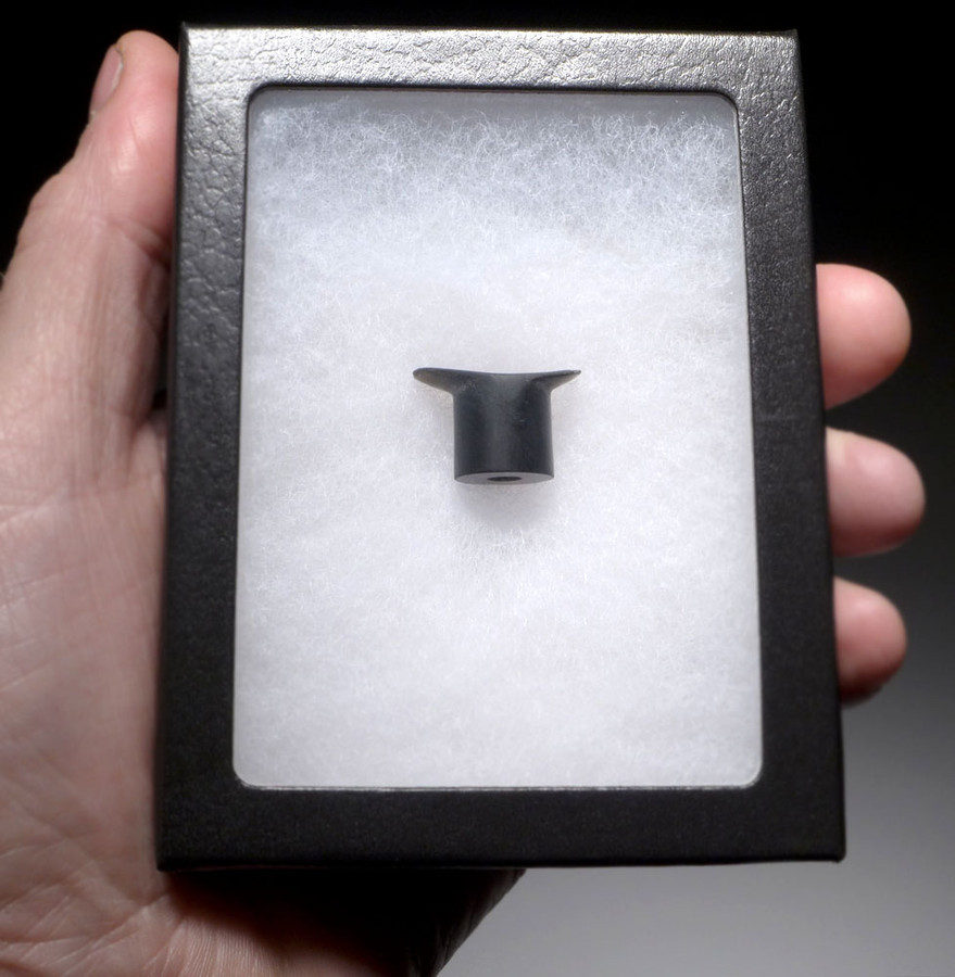PARTIALLY FINISHED AZTEC OBSIDIAN LIP PLUG LABRET *PC463 - TIME VAULT ...