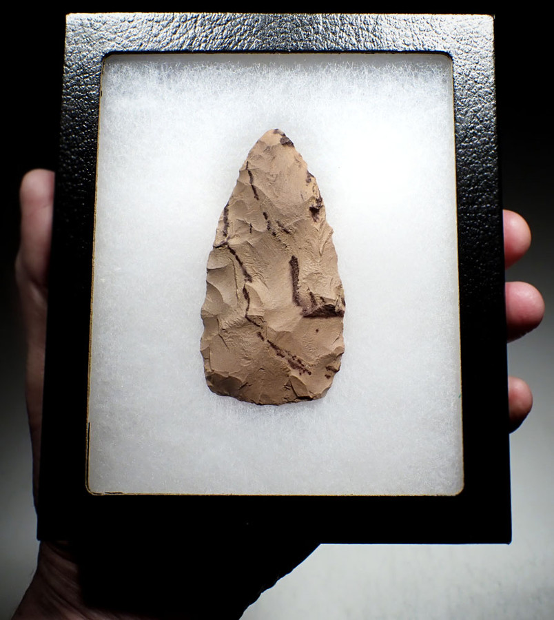 FINEST EVER! RARE MIDDLE STONE AGE LARGE BIFACIAL SPEARHEAD POINT