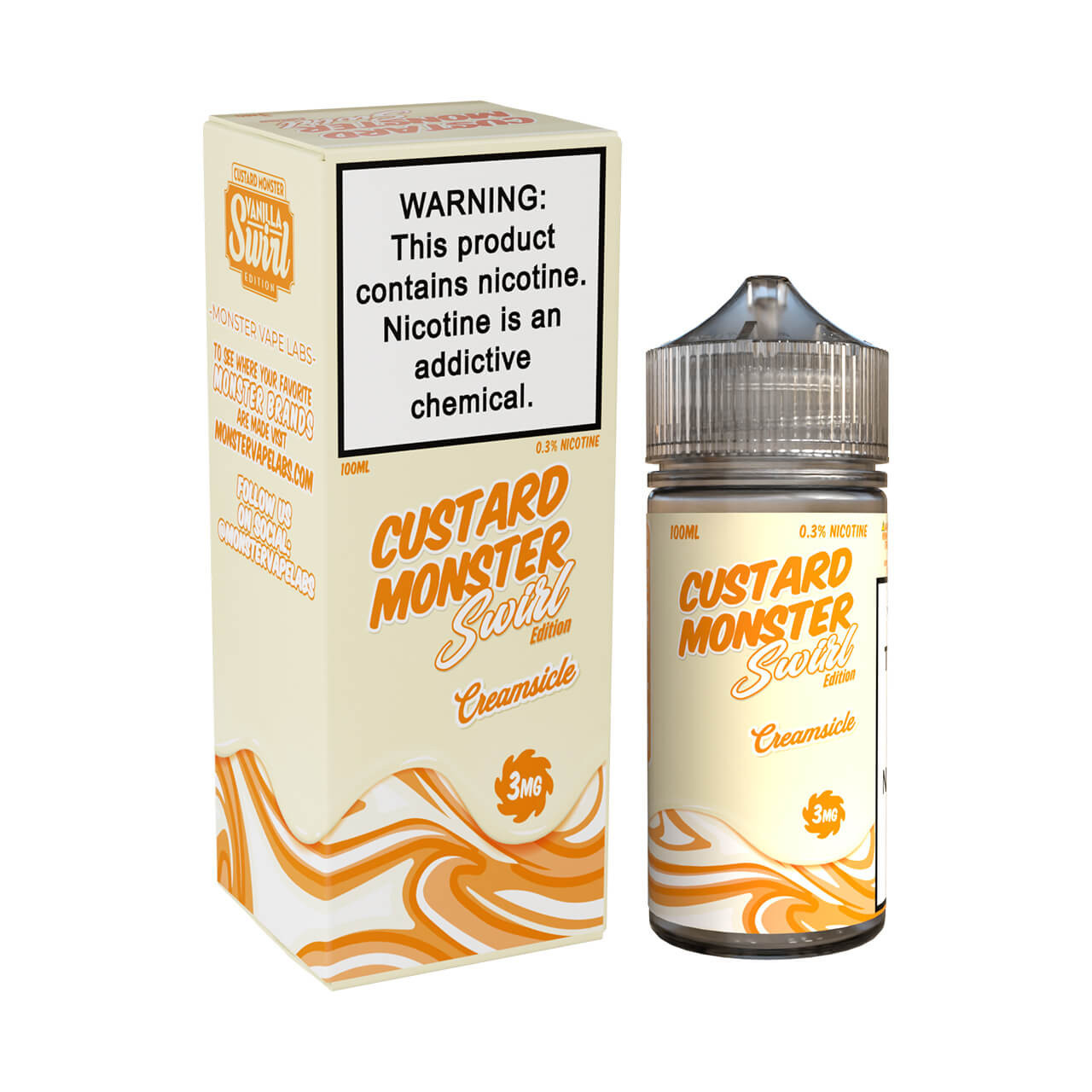 Creamsicle | Custard Monster Swirl Edition by Jam Monster eJuice | 100ml (Super Deal) Creamsicle | Custard Monster Swirl Edition by Jam Monster eJuice | 100ml (Super Deal)