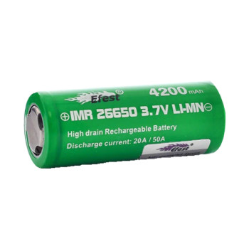 26650 4200MAH  Li-Mn IMR Flat Top Battery | Efest | 3.7v