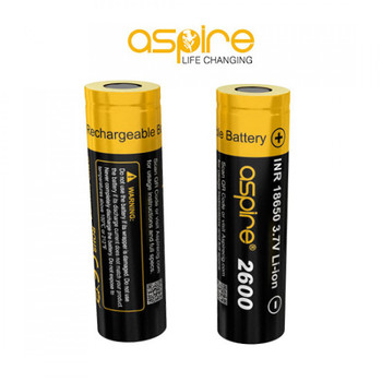 18650 2600MAH  3.7v Lion INR FLAT TOP Recharchable Battery | Aspire