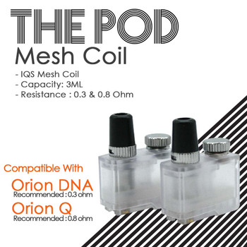 IQS Mesh Coil Pod - Compatible with Orion DNA Go (Single or Pack of 2) | The Pod | 0.3ohm