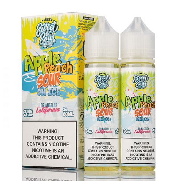 Apple Peach Sour Rings on Ice  | Candy Shop E Liquid Finest | 100ml | 3mg (closeout)