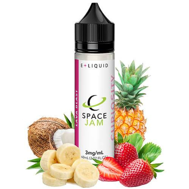  Pineapple, banana, strawberry, and coconut : Curiosity - High VG | Space Jam | 50-60ml  (Black Friday Sale)