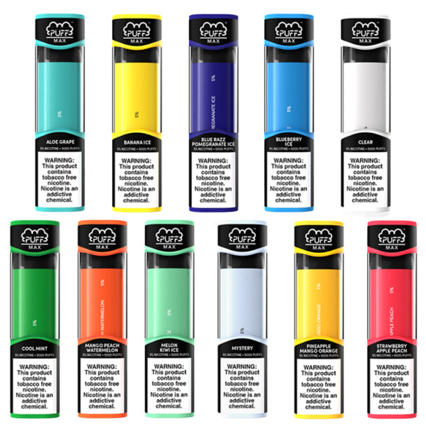 Puff BAR Max Disposable Device Vape Pod System 50mg 5000 Puffs