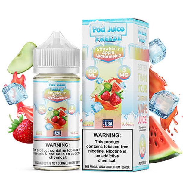 Strawberry Apple Watermelon FREEZE | Pod Juice | 100ml