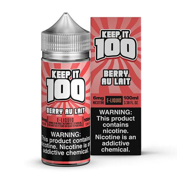  Berry Au Lait / Strawberry  Milk | Keep It 100 E-Liquids  | 100ml | 0mg (overstock)