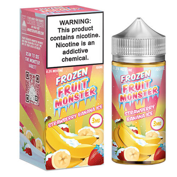 Strawberry Banana Ice | Frozen Fruit Monster by Jam Monster | 100ml (Super Deal)