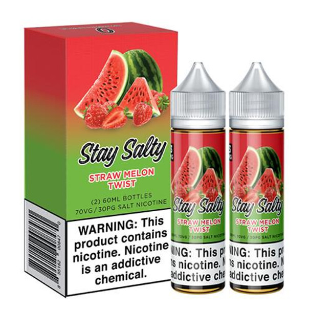 Straw Melon Twist on ICE | Stay Salty Ejuice | 1x60ml  | 6mg (closeout)