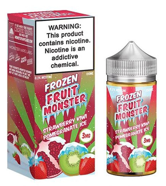 Strawberry Kiwi Pomegranate Ice | Frozen Fruit Monster | 100ml | 3mg (overstock)