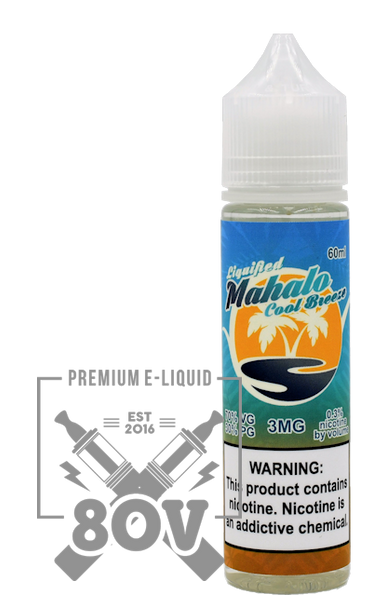 Mahalo Cool Breeze | Liquified by 80V eLiquid| 60ml | 12mg (overstock)
