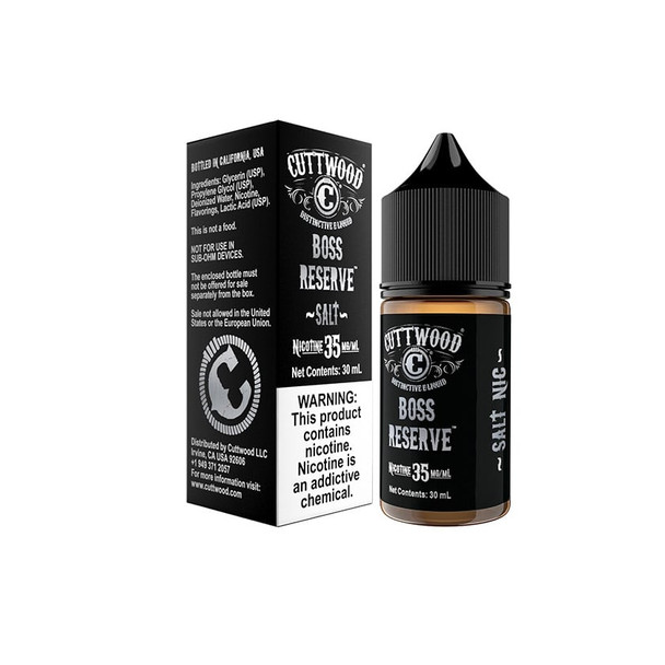 Boss Reserve | Cuttwood Vapors Salt Nic | 30ml (New!)