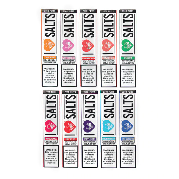 3 Sample Pack :  I love Salts | Disposable E-Cig | 6ml | 2500 Puffs | 5% (Super Deal)