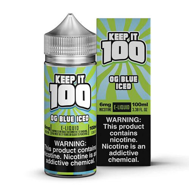 OG Blue Iced / Blue Slushie Iced |  Keep It 100 E-Liquids  | 100ml | 3mg  (overstock)