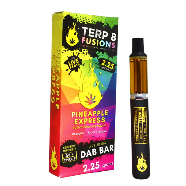 2.25g Pineapple Express THC-P + Delta-8 Live Resin Disposable Dab Bar  //  Terp 8 FUSIONS