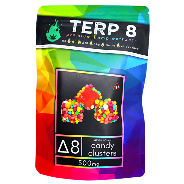 Organic Full Spectrum Delta-8 Infused Candy Clusters [10-Pack  //  500mg]