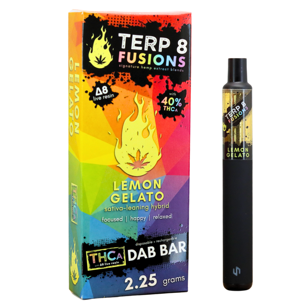 2.25-Gram Lemon Gelato THCA + D8 Live Resin Disposable Dab Bar