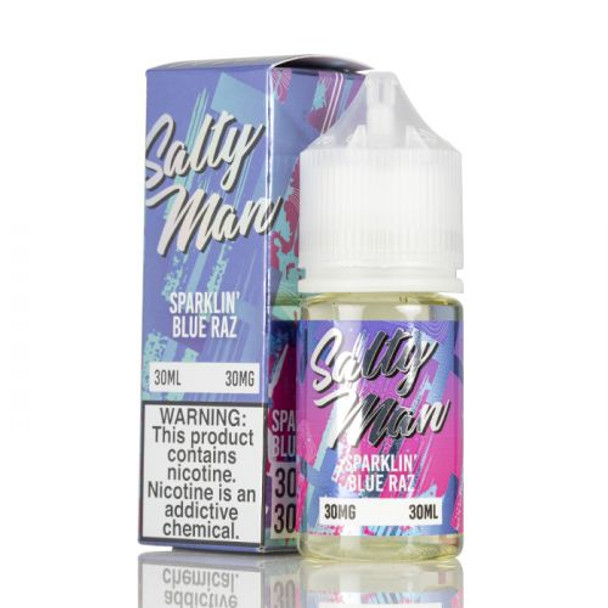 Sparklin' Blue Raz | Salty Man Nic Salt E-Liquid by Solace Vapor | 30ml | 30mg (Closeout)