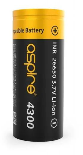 26650 Li-ion Battery 4300 mAh 40A 3.7V (1/pk) | Aspire