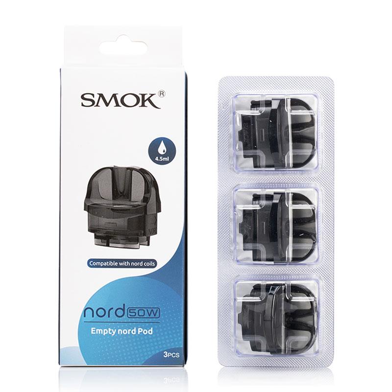 Nord 50w Replacement Pods | Smok | 3-Pack (No Coils Included) Nord 50w Replacement Pods | Smok | 3-Pack (No Coils Included)
