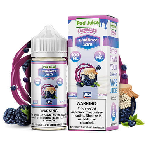 Blue Razz Jam | Pod Juice | 100ml