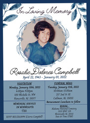 Funeral Announcement For Rose Campbell 