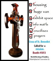 Cross of St. Benedict at the World Meeting of Families, Sept 22-25.