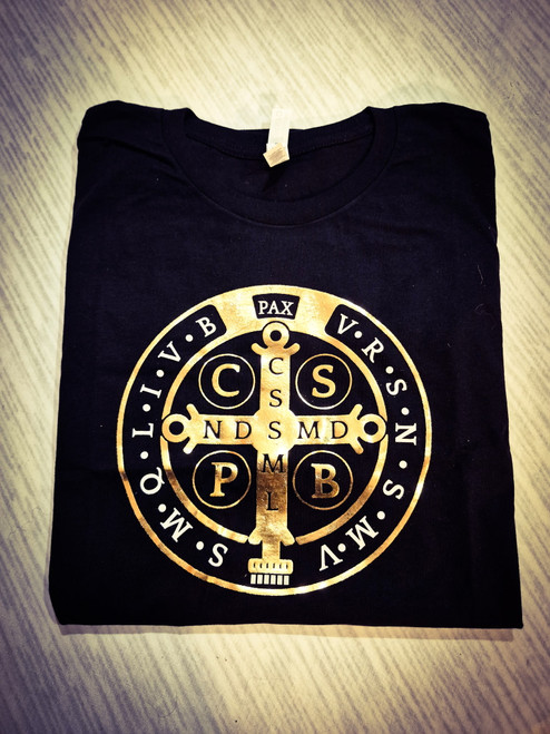 St Benedict T-shirt front St Benedict T-shirt front