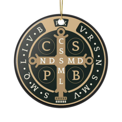 Ceramic St. Benedict Ornaments, 2-Side Print