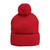 Embroidered Pom-Pom Knit Cap — St. Benedict Wear your Prayer