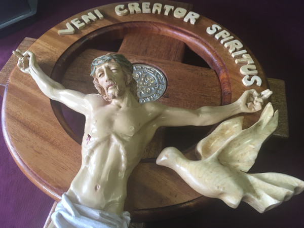 St. Benedict Jubilant Celtic Crucifix, with stand