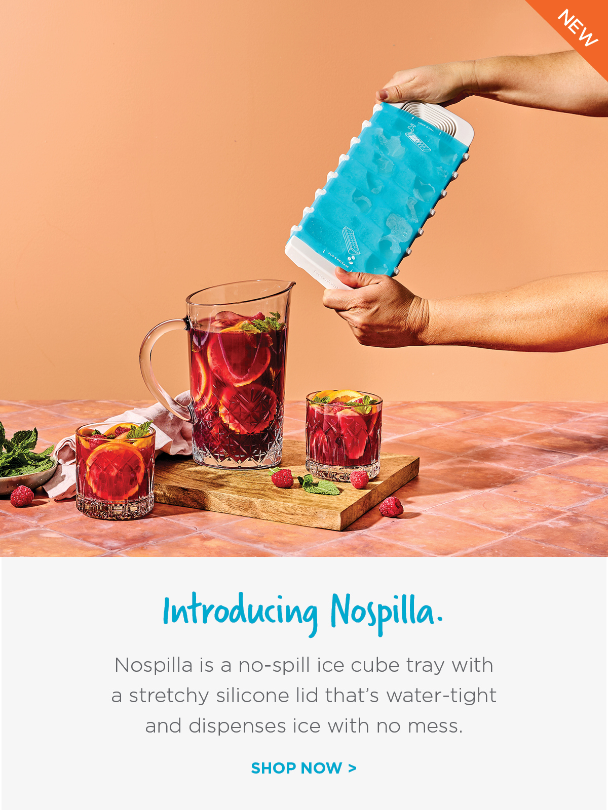 Nospilla - No spill ice tray