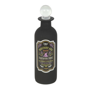 Mischief and Magic Decorative Glass Potion Bottle
