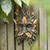 Green Man Yellow Oak Leaf Wall Plaque