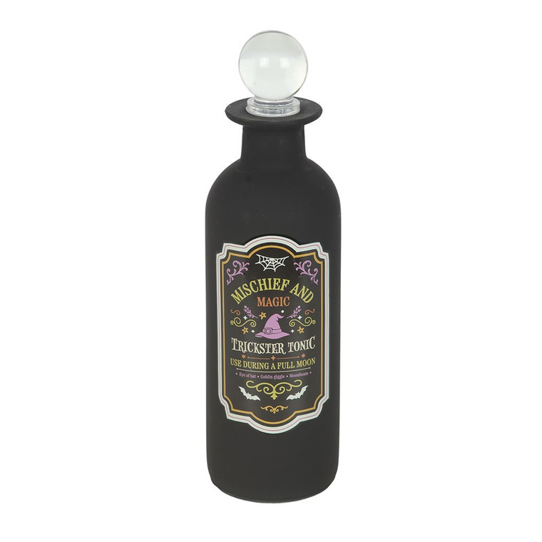 Mischief and Magic Decorative Glass Potion Bottle